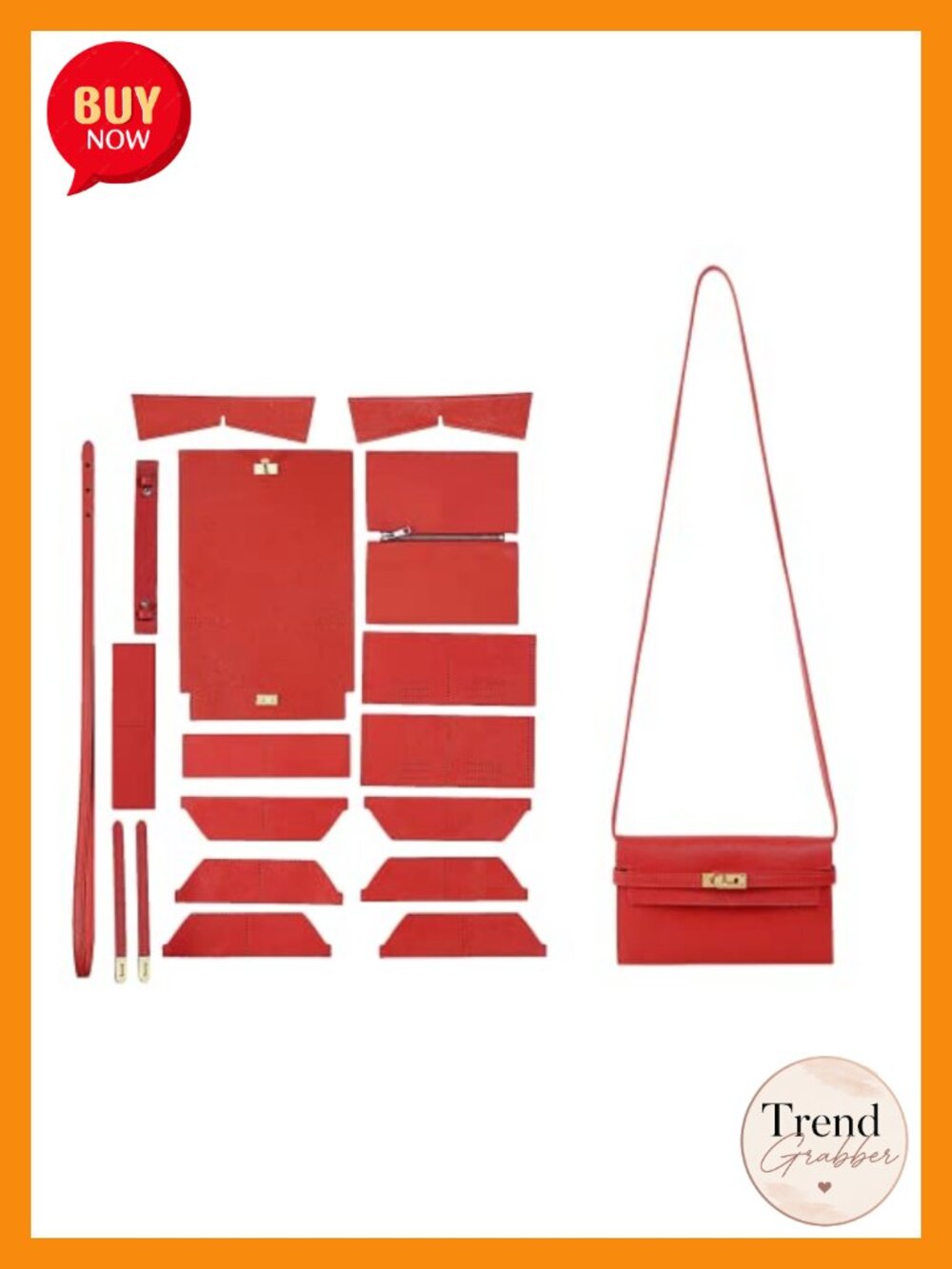 DIY Leather Wallet Sewing Kit Purse Making Kit for Women Easy Sew Craft
